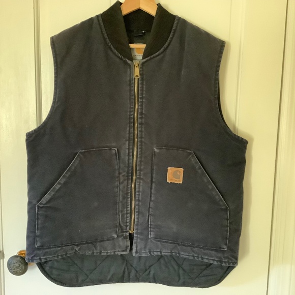Men’s Vintage Carhartt Vest Midnight Large - Picture 1 of 7